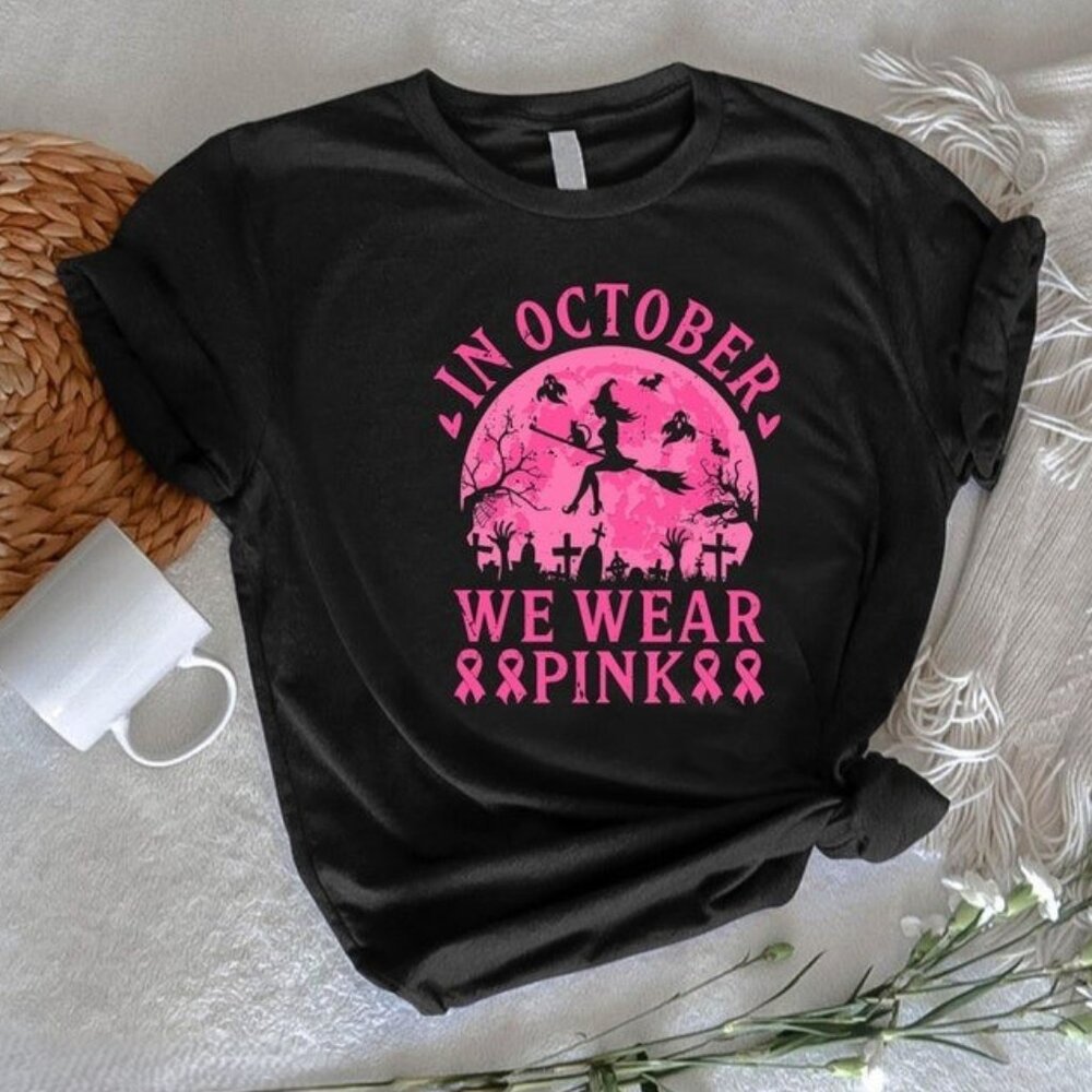 Breast Cancer Witch Shirt, Breast Cancer T-Shirt